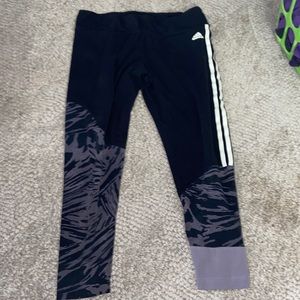 Zebra print adidas workout pants